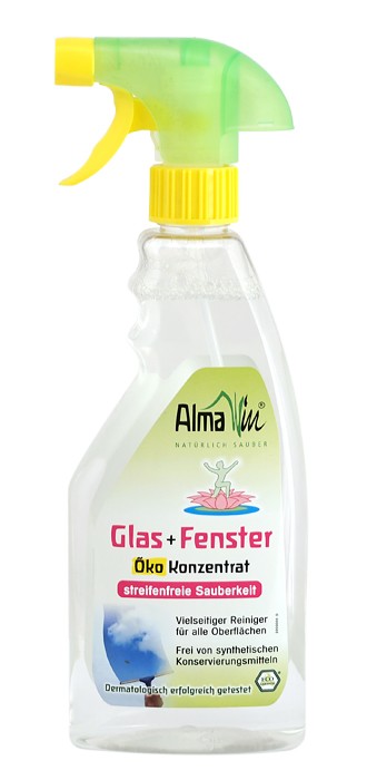 Чистящее средство для стекол AlmaWin Glas+Fenster, спрей-экоконцентрат 500мл