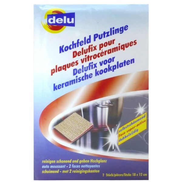 Салфетки для чистки стеклокерамических электроплит, DELU 2 шт