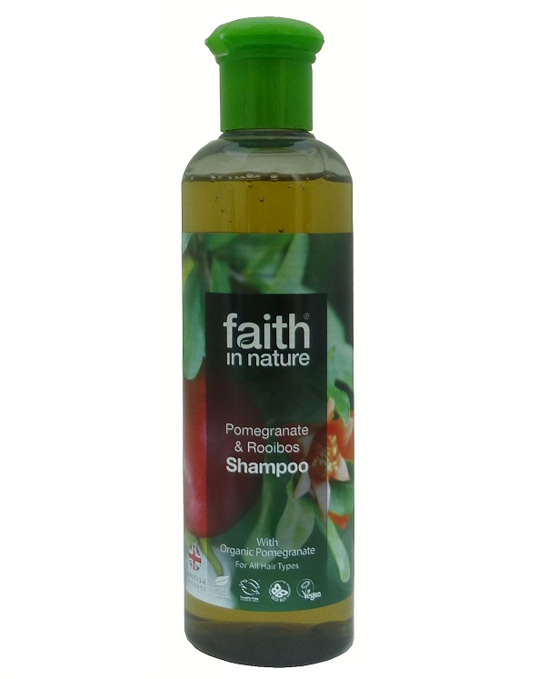 Увлажняющий шампунь для волос faith in nature Гранат и Ройбуш, 250мл